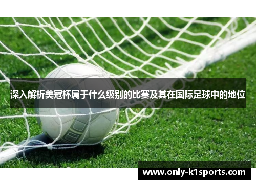 深入解析美冠杯属于什么级别的比赛及其在国际足球中的地位